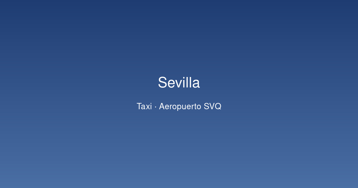 Taxi en el aeropuerto de Sevilla